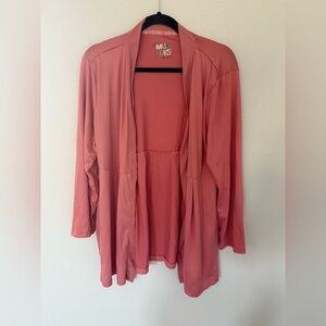 Muk Luks Coral Open Cardigan Size Petite Large